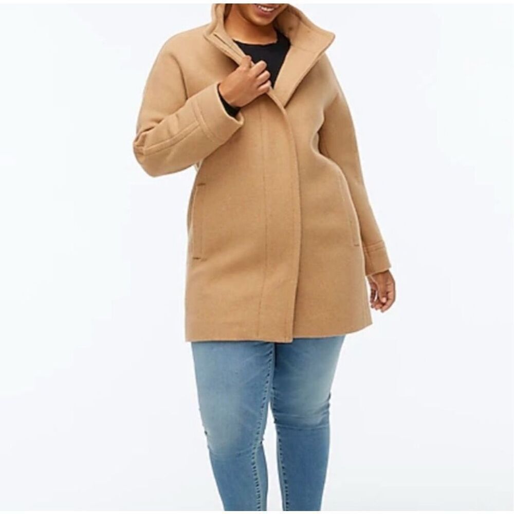J. Crew wool camel trench coat size 4
